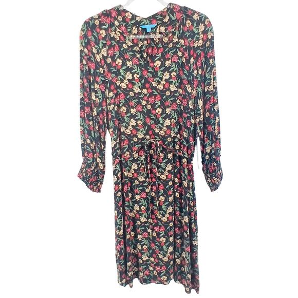 NWT Draper James Floral Knee Length Dress Womens SM Cottage Prairie Romantic - Picture 2 of 9